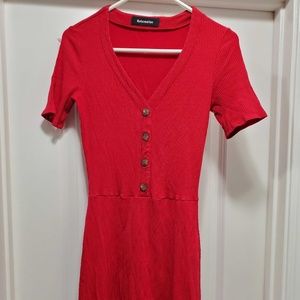 [Large] Reformation Ribbed Knit Red Mini Dress